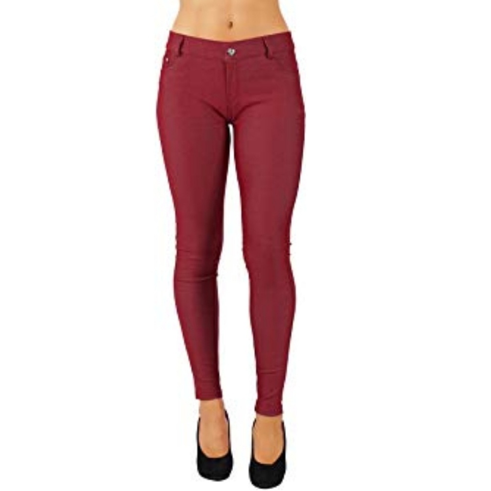 Jean Look Jeggings Slim Fit Pull Up Pants  - Picture 2 of 5